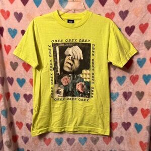 Obey Neon Graphic Tee Shirt